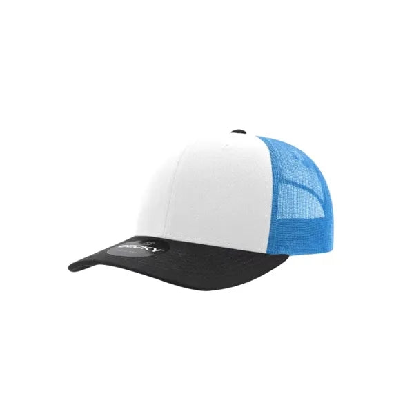 Decky 6 Panel Mid Profile Structured Cotton Blend Trucker