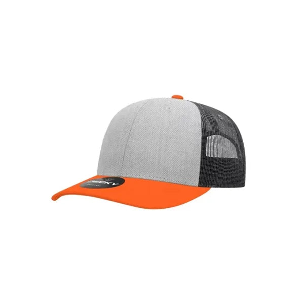 Decky 6 Panel Mid Profile Structured Cotton Blend Trucker
