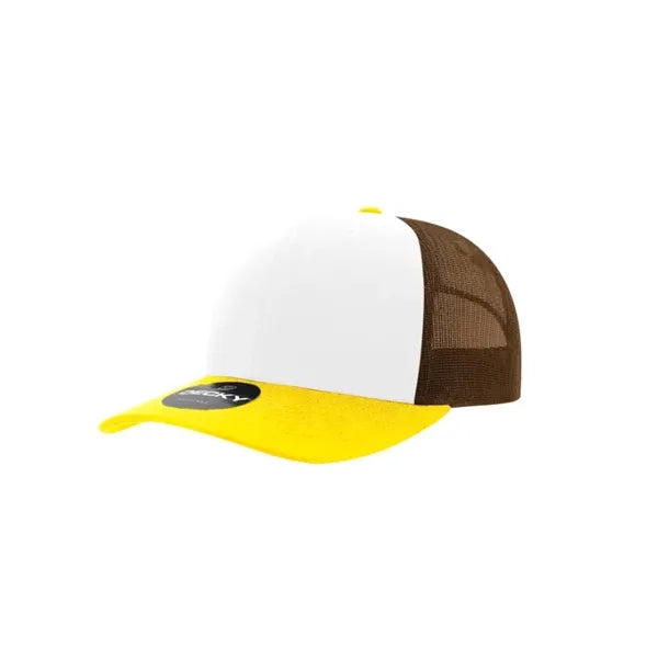 Decky 6 Panel Mid Profile Structured Cotton Blend Trucker