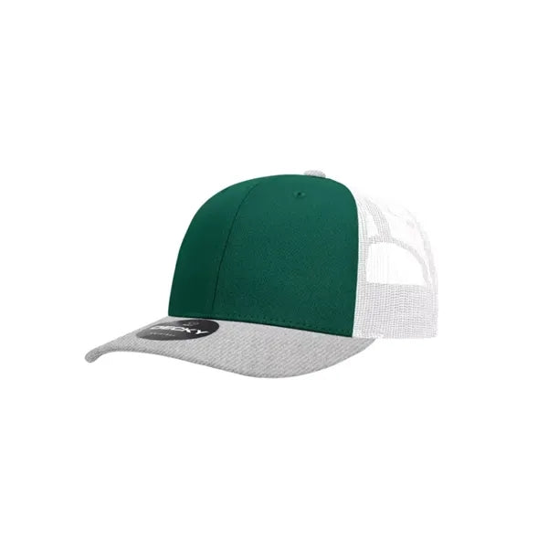Decky 6 Panel Mid Profile Structured Cotton Blend Trucker