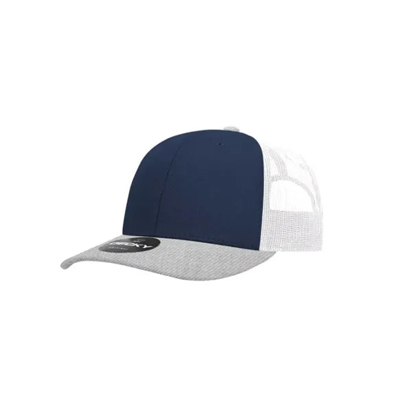 Decky 6 Panel Mid Profile Structured Cotton Blend Trucker