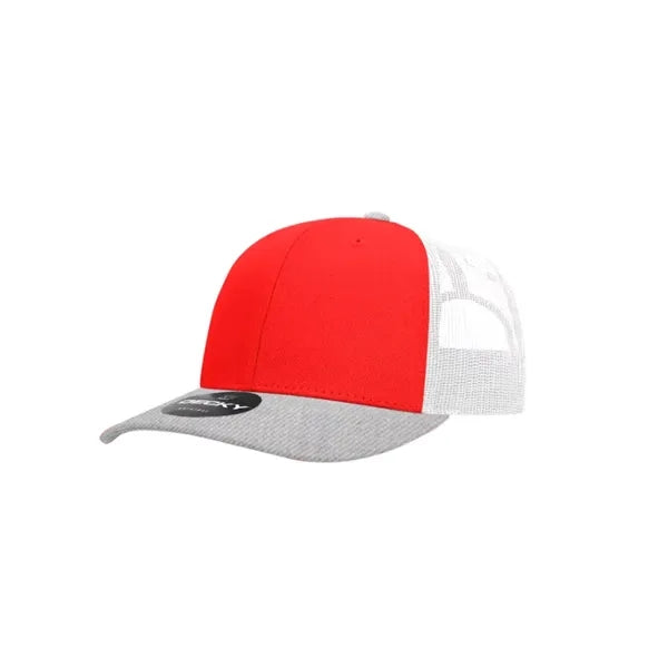 Decky 6 Panel Mid Profile Structured Cotton Blend Trucker