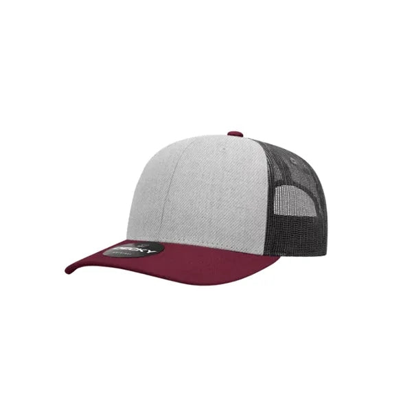 Decky 6 Panel Mid Profile Structured Cotton Blend Trucker