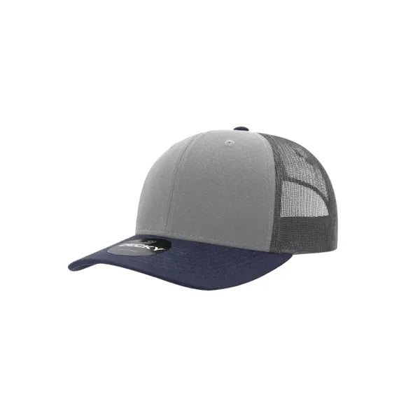 Decky 6 Panel Mid Profile Structured Cotton Blend Trucker