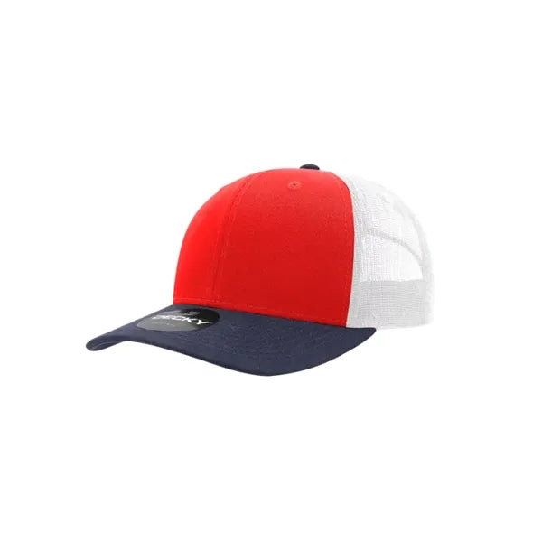 Decky 6 Panel Mid Profile Structured Cotton Blend Trucker