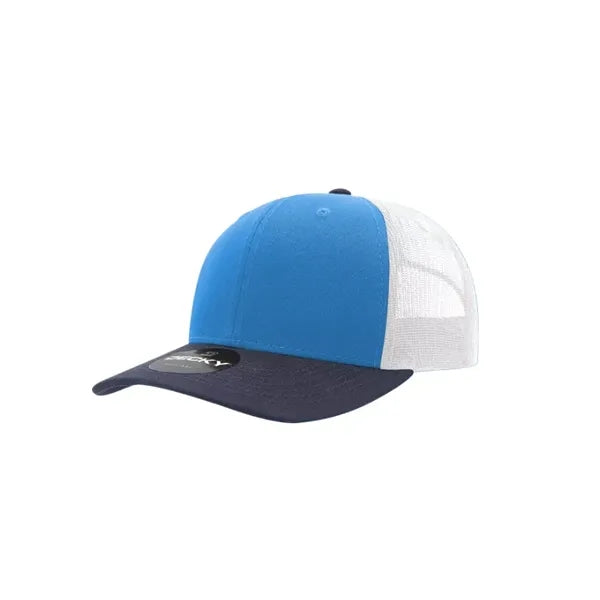 Decky 6 Panel Mid Profile Structured Cotton Blend Trucker