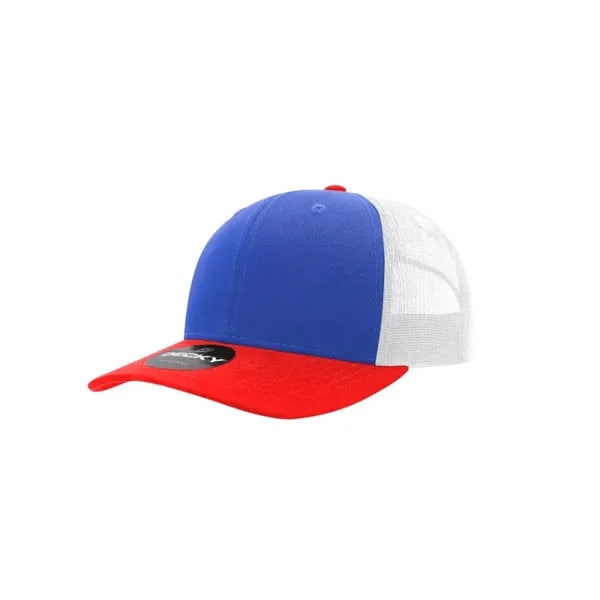 Decky 6 Panel Mid Profile Structured Cotton Blend Trucker