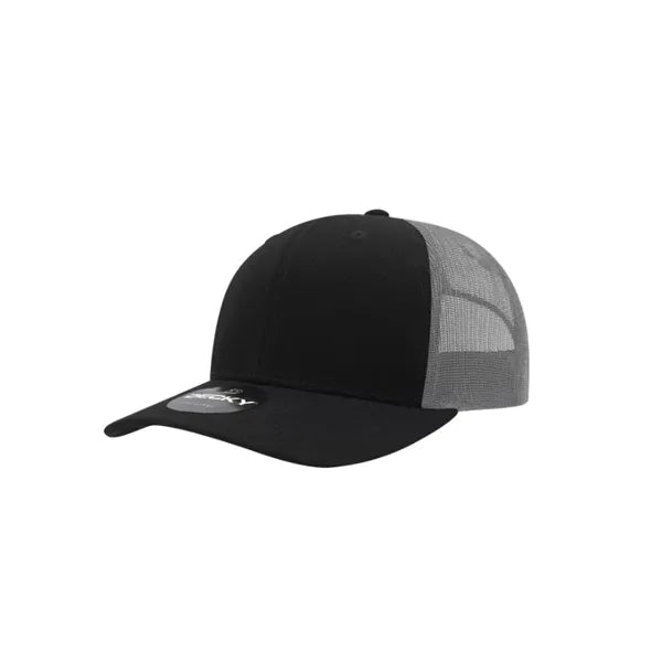 Decky 6 Panel Mid Profile Structured Cotton Blend Trucker