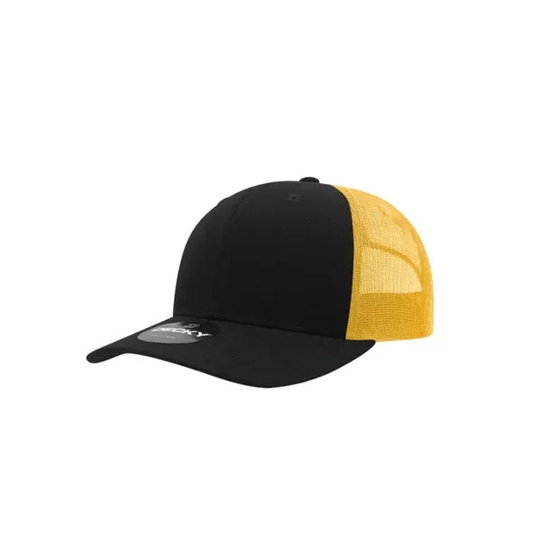 Decky 6 Panel Mid Profile Structured Cotton Blend Trucker