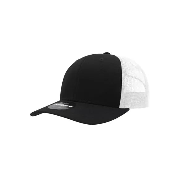 Decky 6 Panel Mid Profile Structured Cotton Blend Trucker