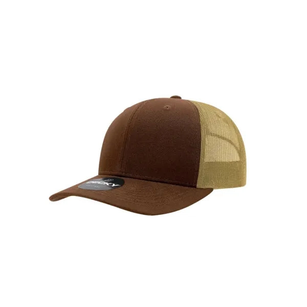 Decky 6 Panel Mid Profile Structured Cotton Blend Trucker