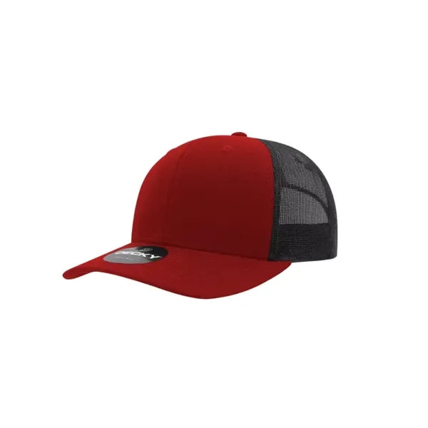 Decky 6 Panel Mid Profile Structured Cotton Blend Trucker