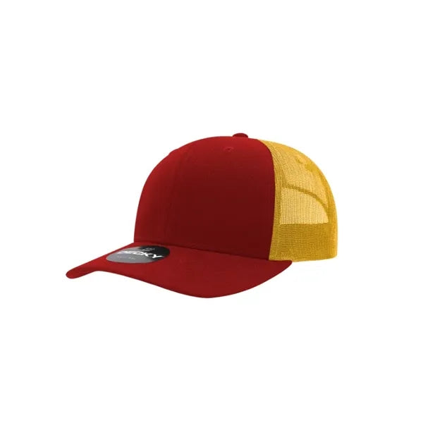 Decky 6 Panel Mid Profile Structured Cotton Blend Trucker