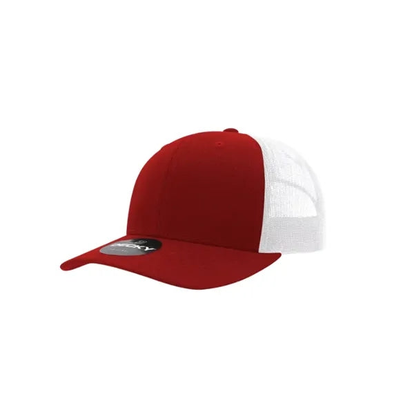 Decky 6 Panel Mid Profile Structured Cotton Blend Trucker