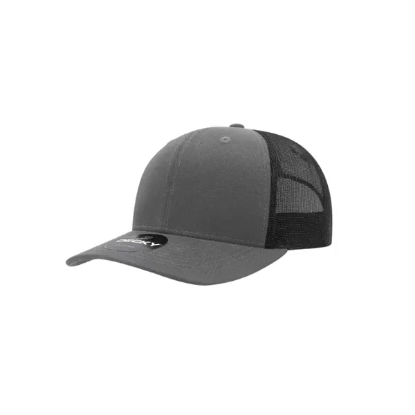Decky 6 Panel Mid Profile Structured Cotton Blend Trucker