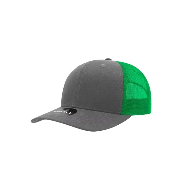 Decky 6 Panel Mid Profile Structured Cotton Blend Trucker