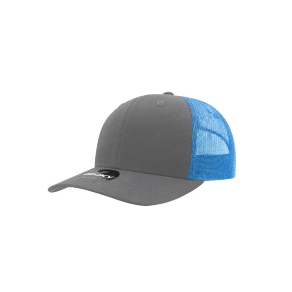 Decky 6 Panel Mid Profile Structured Cotton Blend Trucker