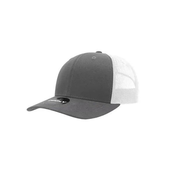 Decky 6 Panel Mid Profile Structured Cotton Blend Trucker