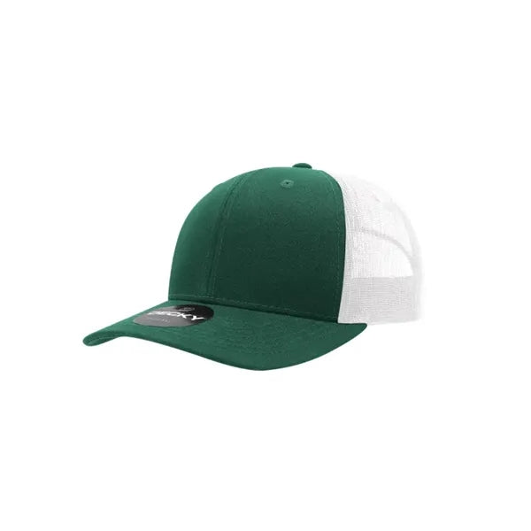 Decky 6 Panel Mid Profile Structured Cotton Blend Trucker