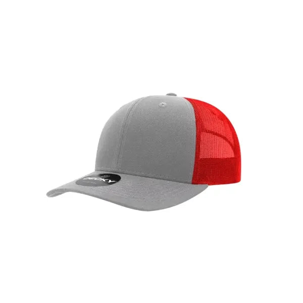 Decky 6 Panel Mid Profile Structured Cotton Blend Trucker
