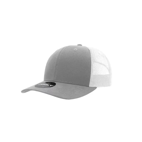 Decky 6 Panel Mid Profile Structured Cotton Blend Trucker
