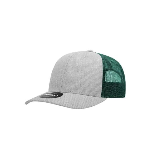Decky 6 Panel Mid Profile Structured Cotton Blend Trucker