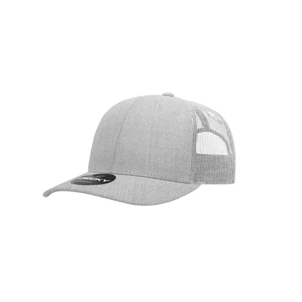 Decky 6 Panel Mid Profile Structured Cotton Blend Trucker