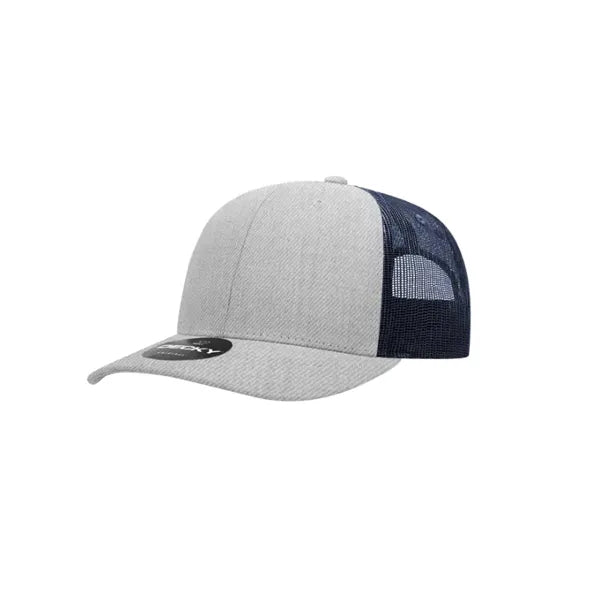 Decky 6 Panel Mid Profile Structured Cotton Blend Trucker