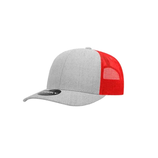 Decky 6 Panel Mid Profile Structured Cotton Blend Trucker