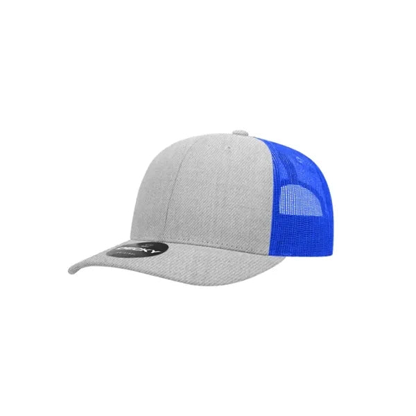 Decky 6 Panel Mid Profile Structured Cotton Blend Trucker