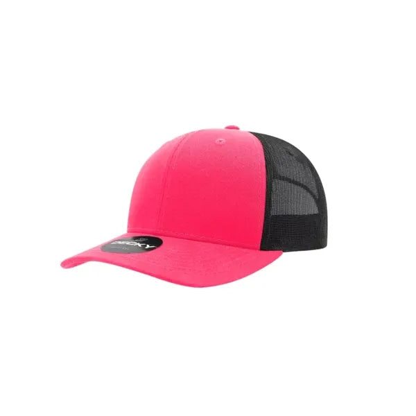 Decky 6 Panel Mid Profile Structured Cotton Blend Trucker