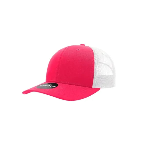Decky 6 Panel Mid Profile Structured Cotton Blend Trucker