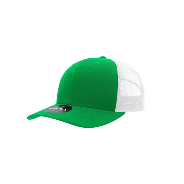 Decky 6 Panel Mid Profile Structured Cotton Blend Trucker