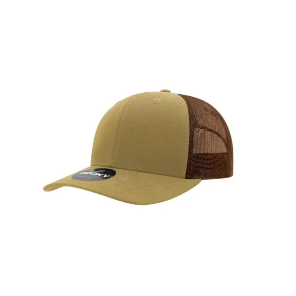 Decky 6 Panel Mid Profile Structured Cotton Blend Trucker