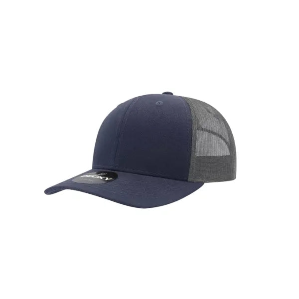 Decky 6 Panel Mid Profile Structured Cotton Blend Trucker