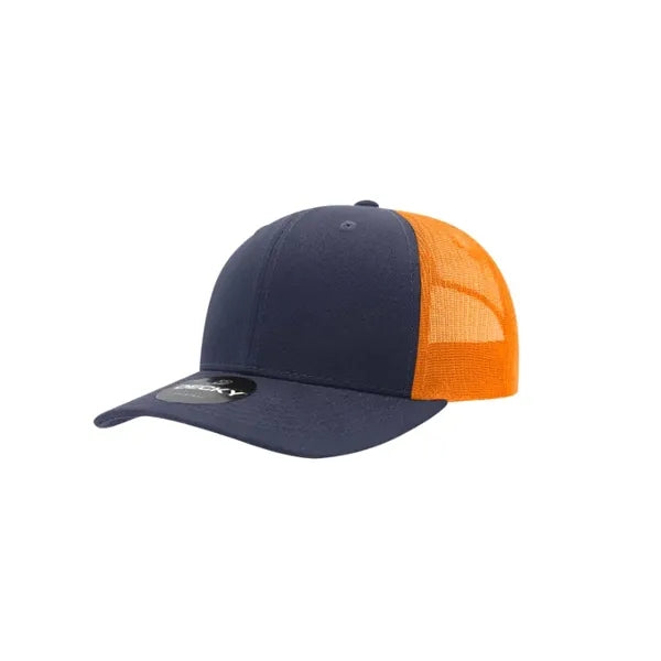 Decky 6 Panel Mid Profile Structured Cotton Blend Trucker