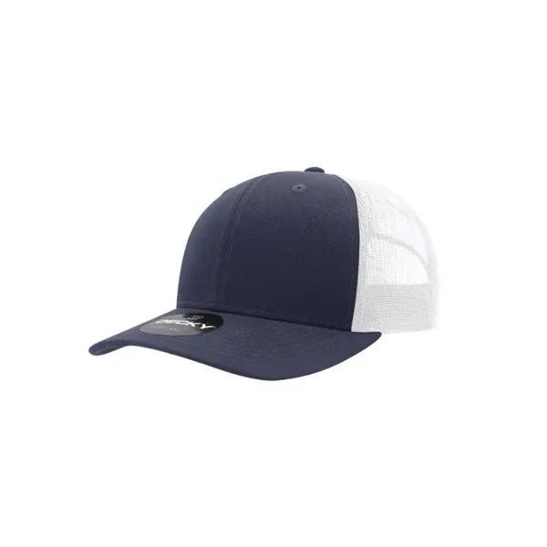 Decky 6 Panel Mid Profile Structured Cotton Blend Trucker