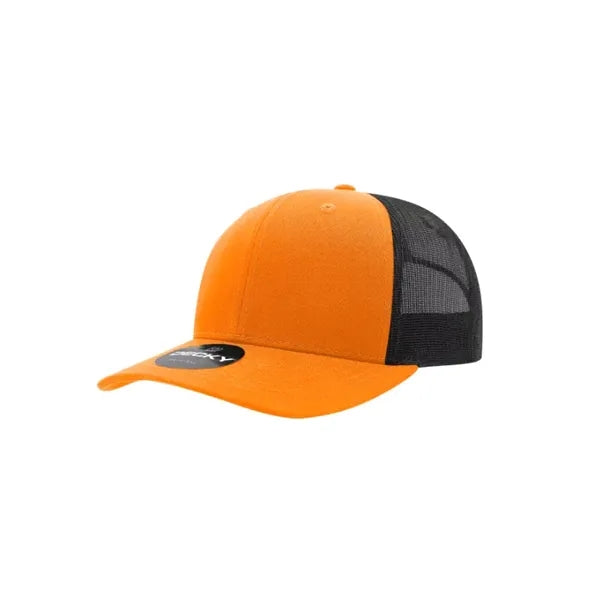 Decky 6 Panel Mid Profile Structured Cotton Blend Trucker