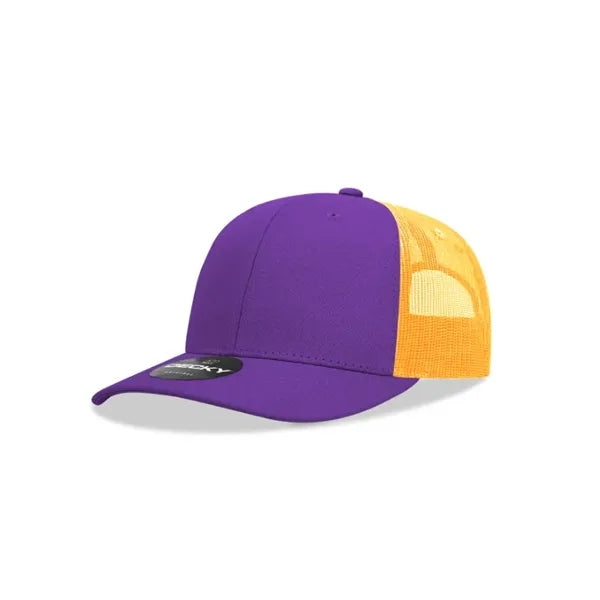 Decky 6 Panel Mid Profile Structured Cotton Blend Trucker