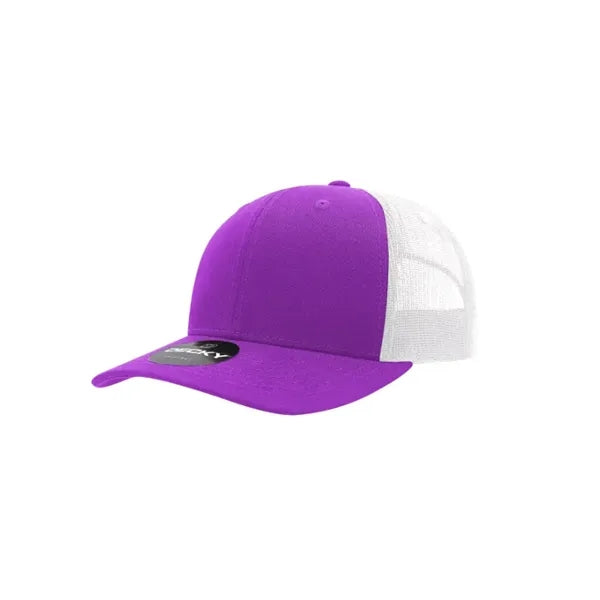 Decky 6 Panel Mid Profile Structured Cotton Blend Trucker