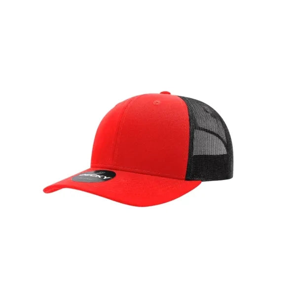 Decky 6 Panel Mid Profile Structured Cotton Blend Trucker