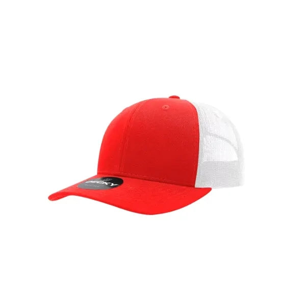 Decky 6 Panel Mid Profile Structured Cotton Blend Trucker