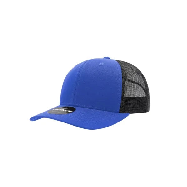 Decky 6 Panel Mid Profile Structured Cotton Blend Trucker