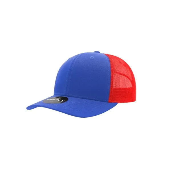 Decky 6 Panel Mid Profile Structured Cotton Blend Trucker