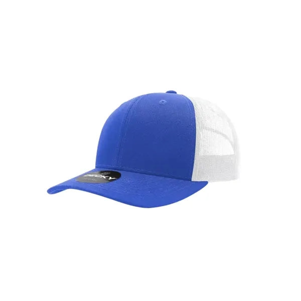 Decky 6 Panel Mid Profile Structured Cotton Blend Trucker
