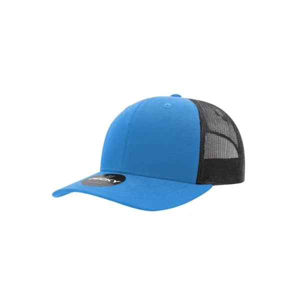 Decky 6 Panel Mid Profile Structured Cotton Blend Trucker