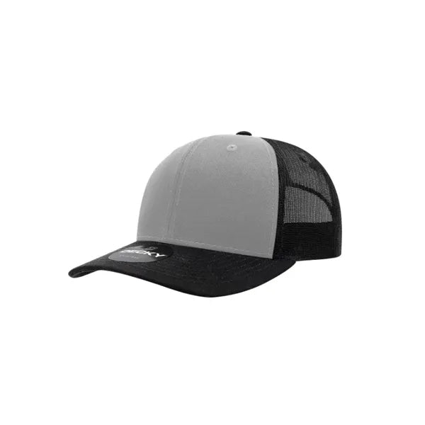 Decky 6 Panel Mid Profile Structured Cotton Blend Trucker