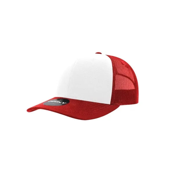 Decky 6 Panel Mid Profile Structured Cotton Blend Trucker