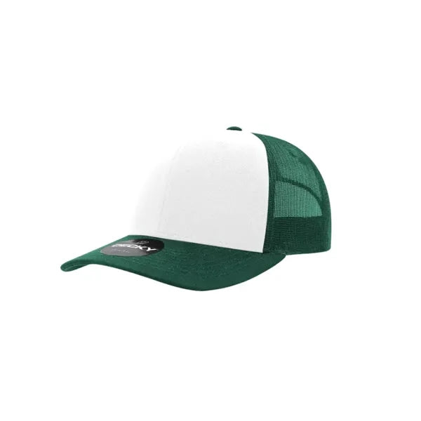 Decky 6 Panel Mid Profile Structured Cotton Blend Trucker