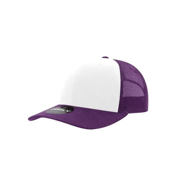 Decky 6 Panel Mid Profile Structured Cotton Blend Trucker